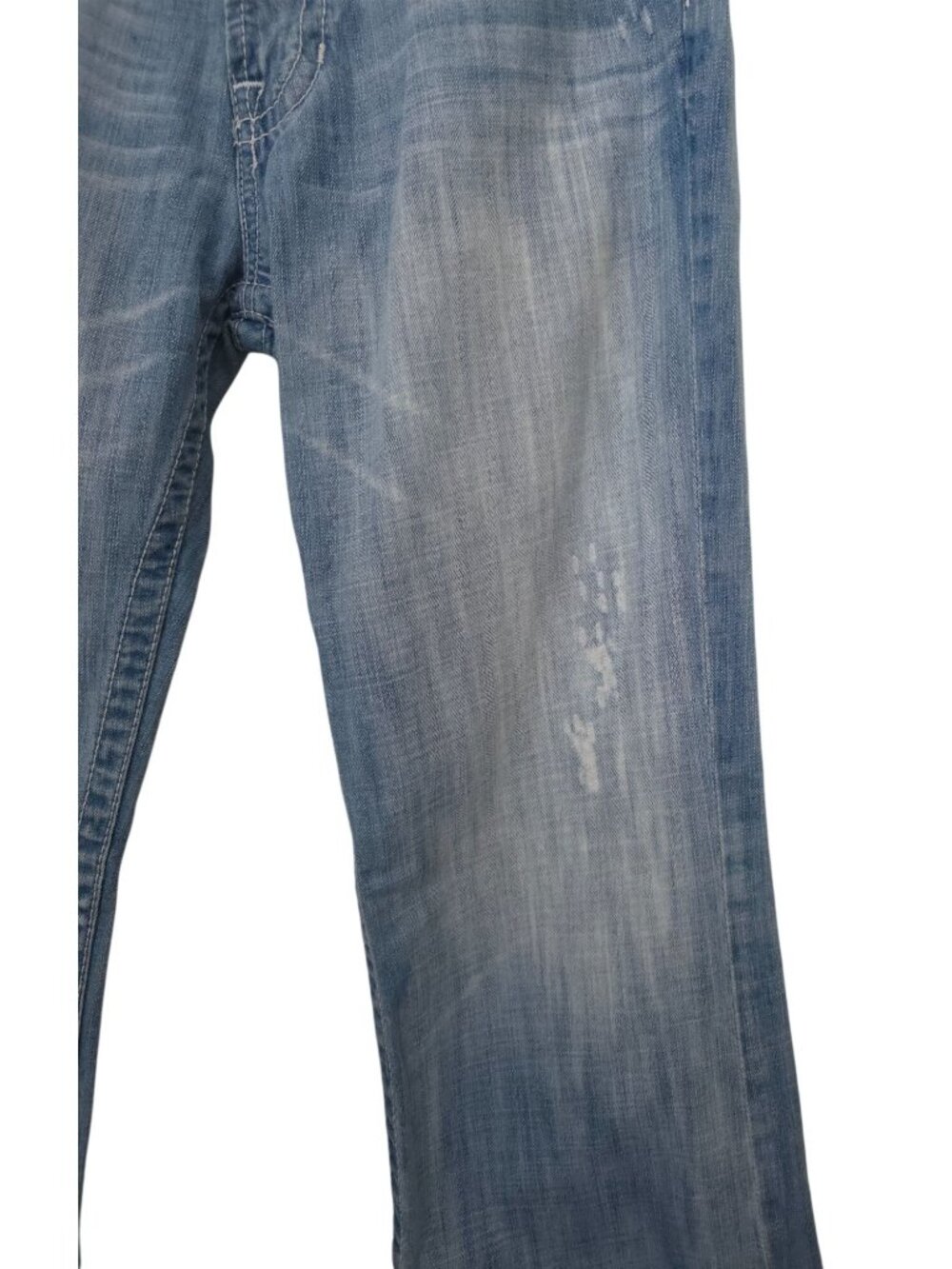 Big Star Pioneer Buckle Exclusive Distressed Embroidered Denim Boot Cut Jeans 32 - Picture 6 of 11